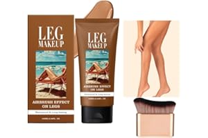 AYAYAMO Leg Makeup Waterproof and Brush Bundle- Full Coverage Concealer for Legs and Body,Tattoo Cover Up Makeup, Bruise and Scar Concealer, Lightweight, Sweat Proof, Non Transfer, Easy to Apply (#3)