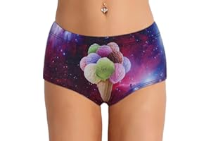 Agoky Damen Unterwäsche Slip Panties Brief Hipster mit lustigen Motiven Muster Aufdruck und Spruch sexy Dessous Hot Pants Hose Shorts