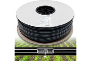 acquaverde | Manichetta Gocciolante "Orto Facile" 16 mm Passo 20 cm - Rotolo da 250 metri Tubo Piatto per Irrigazione a Goccia, 2 Litri/Ora, 8 Mils, MADE IN ITALY