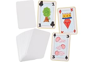 Baker Ross FN554 Cartes à jouer vierges - Lot de 3, créez vos propres cartes à jouer, concevez votre propre jeu de cartes