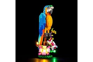 LOCOLEE Light Kit for Lego Exotic Parrot 31136, Lighting Set for Lego 31136 Creator 3 in 1 Exotic Parrot to Frog to Fish Animal Building Toy - Not Include Models, Just Light Kit