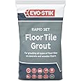 EVO-STIK Floor Tile Grout, Fast Setting, For Wood and Concrete Floors, Waterproof, For Interior and Exterior Use, Colour: Grey, 5kg