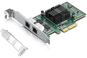 ‎H!FIBER H!Fiber.com 1.25G Ethernet Netzwerk-Karte,Dual RJ45 NIC,1.25GbE CNA,funktional kompatibel zu I350-T2,mit Intel I350 Chip,Unterstützung Windows Server/Linux/VMware ( Nicht Unterstützung X11, MAC )