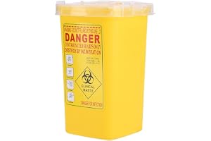 Fictory Nålbehållare Tatuering Medicinsk plast stickande föremål Biohazard Nålborttagning 1L Storlek Avfallslåda Tatuering Needle Container