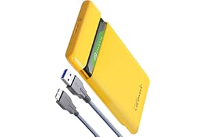 Gigimundo 2.5 Inch Hard Drive Enclosure, SATA III to USB 3.0 SSD Caddy, UASP, Tool-Free External SSD Enclosure Compatible HDD Max 9mm, Work with Xbox, PC, PS4, PS5, U3-White