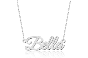 UMAGICBOX Exquisite Personalized Name Necklace|Choose from 14 Font Styles|Customizable 18K Gold Plated Stainless Steel & Sterling Silver Pendant|Unique Gift for Her