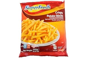 QUBROS SuperFresh Crispy Potato Sticks 1kg | Frozen French Fries | Product of Turkey | Crunchy and Savory | Made from Real Potatoes (Crispy Potato Sticks 1kg, 1 Pack)