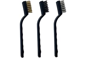 YUREMEEY Brosse Métallique, 3 Pièces Brosse de Nylon, Laiton et Acier Inoxydable, Brosse de Nettoyage de Fil pour Évier, pour Le Nettoyage des scories de Soudure et de la Rouille