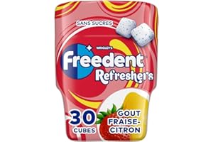 FREEDENT REFRESHERS - Chewing-gum Goût Fraise Citron - Boîte De 30 Dragées - 67g