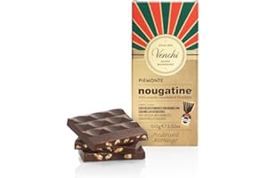 Venchi - Tablette de Chocolat Nougatine aux noisettes du Piémont IGP entières, 100 g - Sans gluten