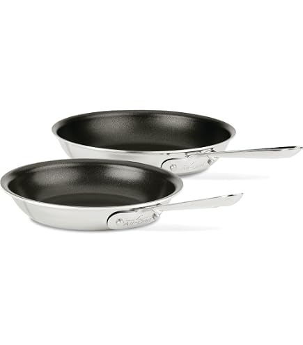 All-Clad Essentials Bratpfannen Set – 21,6 & 26,7 Cm Antihaftbeschichtet, Ofenfest Bis 260°C