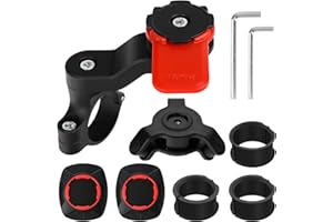 NIAAZI Soporte para teléfono para moto, amortiguador de vibraciones, 2 soportes universales para smartphone (iPhone, Android, Samsung …), manillar bicicleta, trotinette, quad, scooter, Twist, Lock & Ride