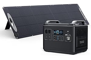 VDL Générateur Électrique Portable 2000W/1997Wh avec Panneaux Solaires Pliables 200W, Générateur Solaire, LiFePO4 Batterie Générateur, 3x230V Pure Sine Wave CA Outlet pour UPS, Extérieur, Camping, RV