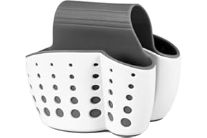 OUNONA Porta Spugne Organizer per Lavello Cucina Cestino Portaoggetti (Bianca)