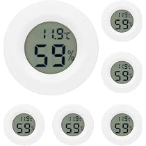 QWORK Digital Hygrometer Thermometer – 3er Set, Mini 4,7 Cm