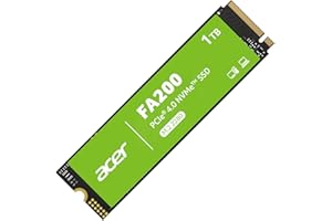 acer FA200 M.2 2280 SSD 1TB: PCIe 4.0 NVMe Gen4x4 with HMB & SLC, Up to 7200 MB/s Read Speed, Internal Solid State Drive for Laptop, Desktop PC & PS5 Compatible