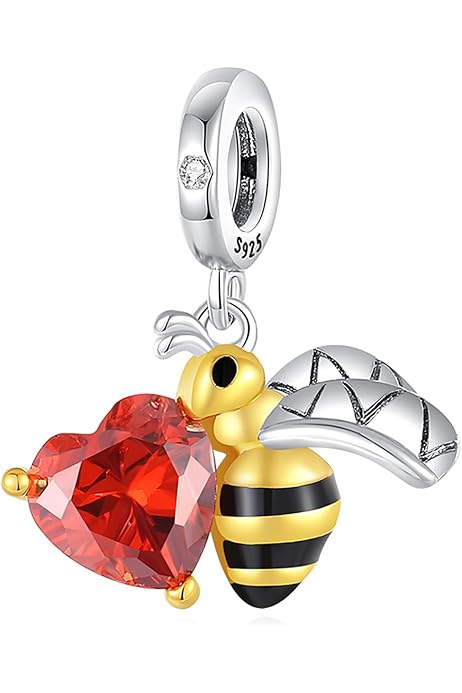 ARTCHARM 925 Sterling Silver Ladybird Cat Bow Dragonfly Charm Bead - Good Luck Gift - View #7