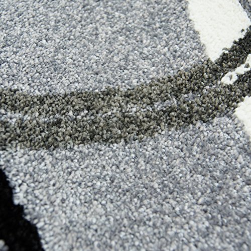 Teppich Modern Moda Öko-Tex Kreis grau schwarz creme verschiedene Größen 190×280 cm - 3