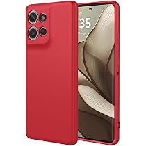 BORYA Handyhülle Für Motorola Edge 50 Neo – Stoßfest, Mit Kamera-Schiebeabdeckung & Magnetischem Ring-Ständer (Rot)