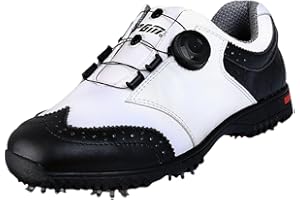 PGM Genuine Leather Waterproof Golf Shoes for Men with Lace System