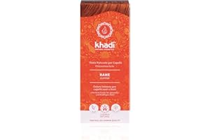 khadi COPPER tinte vegetal, coloración para el cabello de un radiante dorado cobrizo a un ardiente rojo cobrizo, color natural 100% vegetales, naturales y vegano, cosmética natural certificada, 100g