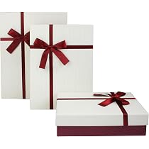 Emartbuy Scatola Regalo Blu Con Coperchio E Nastro In Raso - 29x21x9 Cm, Cartone Riciclato Di Alta Qualità - 5