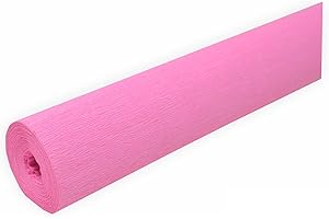 CRELEO Floristen Krepppapier - Gärtnerkrepp rosa 50 x 250 cm ca. 128 g/m² färbt nicht ab bei Kontakt mit Wasser - bleicht nicht aus bei Sonne