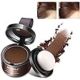 Pakivs Hairline Powder,Sweatproof Hair Root Concealer with Mirror and Puff,Root Touch up Powder,Hair Shadow Toppers for Women & Men,Touch Up for Thinning Hair (Dark brown, One Size)