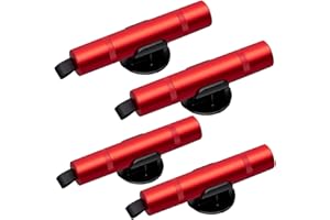 GENERISCH Safe Pro X Car 2-in-1 Seat Belt Cutter & Emergency Hammer, Professional Window Breaker with Test Glass, Emergency Hammer with Belt Cutter for Cars & Buses, Safety Tool Set (Red, 4 Pieces)