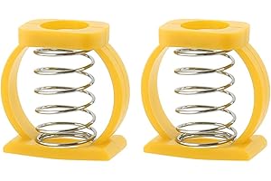 BlissfulAbode Lot de 2 charnières de vélo à boucle en C compatibles avec les vélos pliants pour Brompton - Accessoires de vélo rouges en forme de C (jaune)