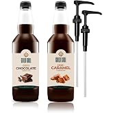 &Ccedil;ikolata &amp; Karamel Aromalı Kahve &amp; Meyve Şurubu 2 x 700 ml.