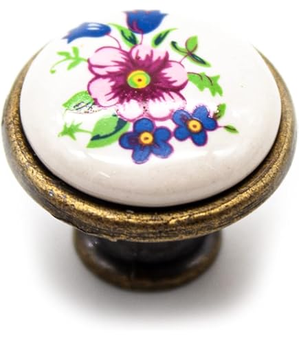 8 Pezzi Pomelli Tiroi, Pomello Per Mobili In Ceramica Vintage A Forma Di Fungo Nero, Maniglie - Foto 10