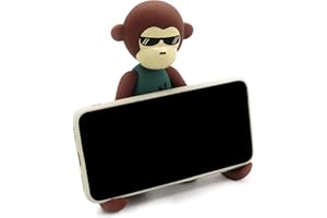 Soyizom Support de téléphone Amusant en Forme de Singe pour Tous Les téléphones, Mini iPad, Angle réglable de Dessin animé pour smartphones, Bureau, tablettes, support de téléphone, Vert