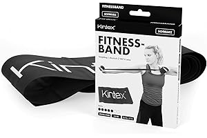 ‎KINTEX Kintex Fitnessband, 2,5 m x 15 cm, Gymnastikband in 7 Stärken, 100% Latex, transportables Trainingsband