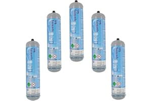 Bellerofonte 5 bouteilles Co2 600 g jetables raccord M11 x 1 Récipient en acier, pression interne de 60 bars à 28 ° C CO2 alimentaire
