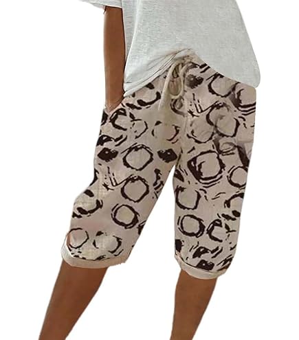 Damen 3/4 Leinenhose Slim Fit – Sommer-Freizeithose Aus Musselin-Baumwolle, Leicht, In S-3XL, Vielseitig Für Outdoor & Casual