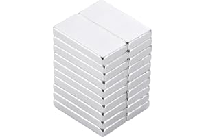 Yizhet 20 Pieza Neodimio N52 Imán Mini Raro Tierra Imanes Rectángulo para la Cocina Experimentos Científicos Diseño de DIY Oficina （20×10×2mm）