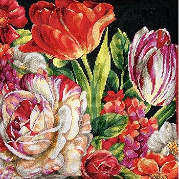 Kit Canevas Dimensions 5x5" (13x13 Cm) - Colibri, Toile à Broder 14 Mailles Avec Fil Coton
