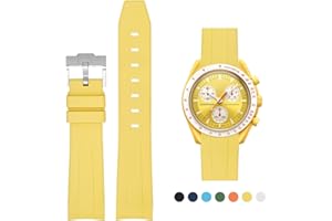 OLLREAR Cinturino per Omega x Swatch MoonSwatch Watch, Cinturini per Orologi in Silicone per Uomo Donna, Cinturini di Ricambio in Gomma 20mm, Impermeabili Cinturino di Ricambio