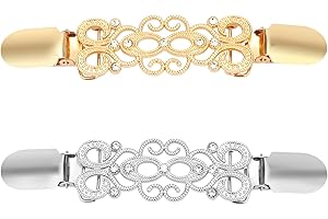 FIOSJKOM Cardigan Clip,Kleider Clip,Clips Für Kleidung,Clips Für Jacken,Broschen Für Kleidung,Brosche Damen,Waist Clip,Verschlüsse Für Jacken,Broschen,Knöpfe Für Strickjacken,Brosche Ausschnitt Verkleinern