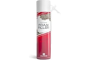Haltons Expanding Foam Filler 500ml | Ready To Use | No Tools Required | Waterproof Caulk Spray Sealant for Walls, Cracks, Gaps, Holes, Wood, Metal | Strong & Reliable Repair Indoor & Outdoor (1pk)