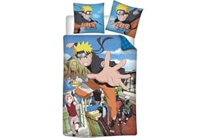 AYMAX NARUTO SHIPPUDEN - Parure de lit 140 x 200 cm - '100% bawełna'