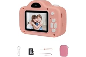 GOOPOOL Kinderkamera,HD-Doppelkamera Digitalkameras mit 32GB SD-Karte, 1080P 2,0-Zoll-Bildschirm,Spielzeug Kamera für Kinder als Geburtstagsgeschenk,Weihnachtsspielzeug,Geschenke für Mädchen und Jungen (Rosa)