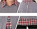 ANNO Maternity Plus Size False 2 Lapel Collar Long Sleeve Check Pregnant Shirt US XL(Asian XL) Grey