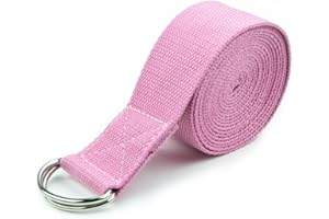 Crown Sporting Goods 10-foot Extra-Long Cotton Yoga Strap with Metal D-Ring