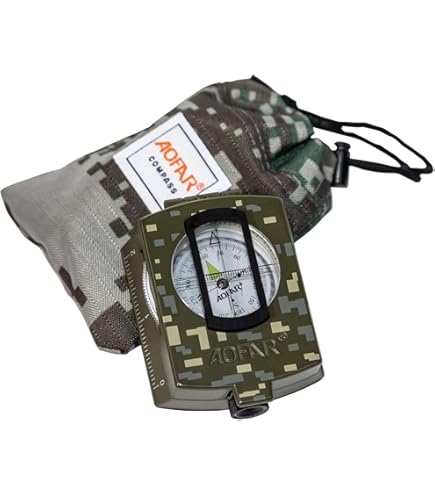 AOFAR AF-4074 Militair kompas voor wandelen, met lensvizier, waterdicht