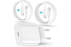 HGTCHGEBD iPhone 16 15 Charger with USB C to USBC Charging Cable, 25 W USB C Fast Charger with Fast Charging Cable 2 m + 1 m for iPad Pro 13/11/12.9, Air 13/11, iPhone 16 Pro Max/16 Plus/15 Pro Max/15 Plus