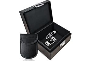SEVENWALLS Faraday Box for Car Keys & Pouch Anti-Theft Security, Double-Layer Signal Blocking RFID Key Box and Faraday Pouch for Car Keys, Keyless Entry Anti-Theft Signal Blocking Cages