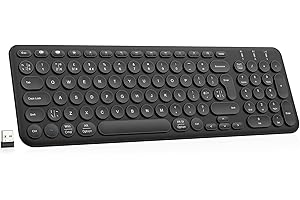 PINKCAT Wireless Keyboard, 2.4G/Bluetooth Ultra Slim Keyboard with Numeric Keypad for Mac/Computer/Desktop/PC/Laptop/Surface/Smart TV/Notebook and Windows 10/8/7 - Black