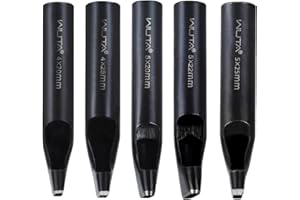 WUTA 5 Stück Oval Locheisen Set, Schwarz Hohlstanz-Schneidewerkzeug, Locheisensatz für Leder, Uhrenarmband, Dichtungsgürtel